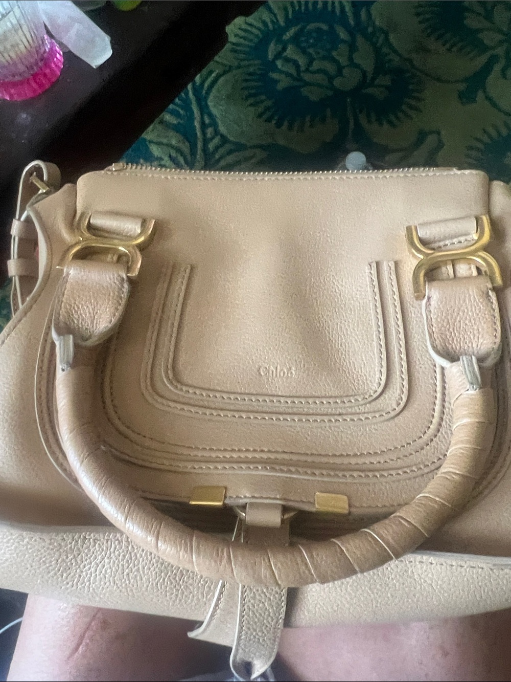 Chloe mini Marcie bag. Leather Satchel with Gold Hardware - Picture 13 of 16